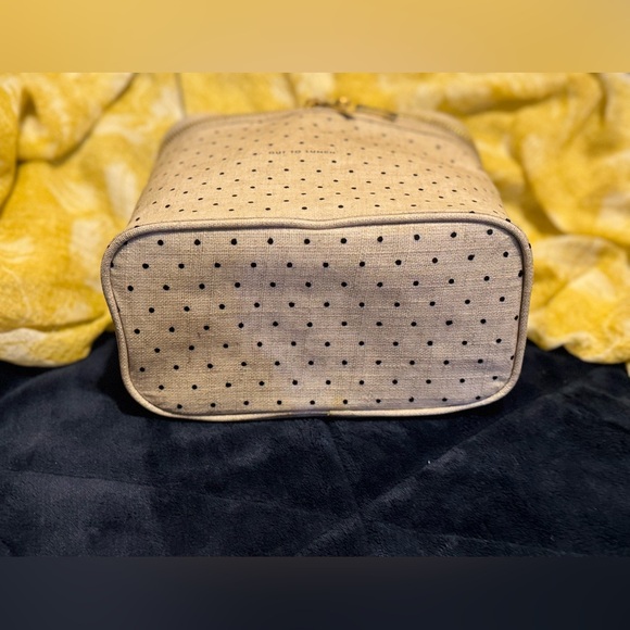 Kate Spade FabFitFun out to Lunch Insulated Polka Deco Dot Tote (Beige) EUC - Picture 3 of 8